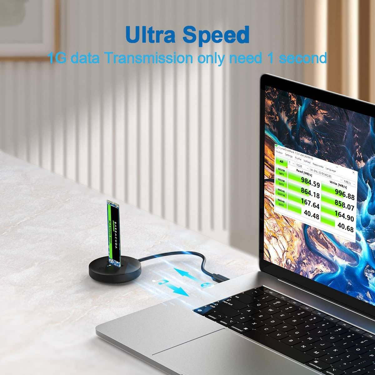 Docking Station per SSD M2 NVMe, USB-C, USB 3.2 Gen 2-1