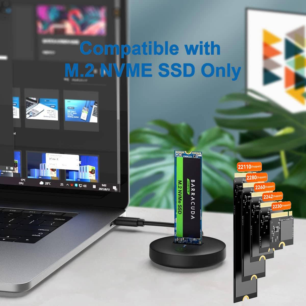 Docking Station per SSD M2 NVMe, USB-C, USB 3.2 Gen 2-2