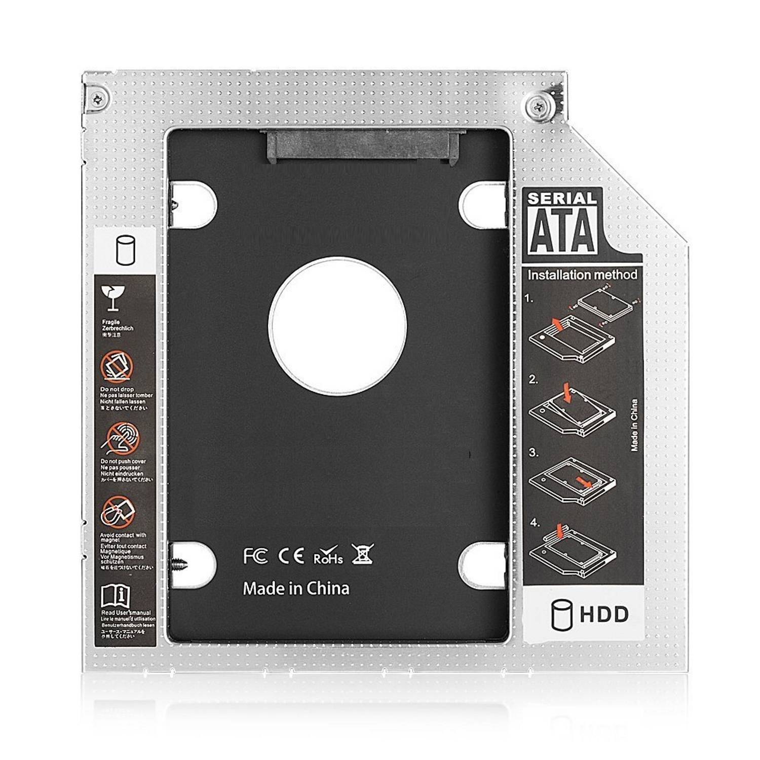 Adattatore HDD/SSD SATA III per drive CD/DVD/Blu-Ray altezza 12.7mm-1