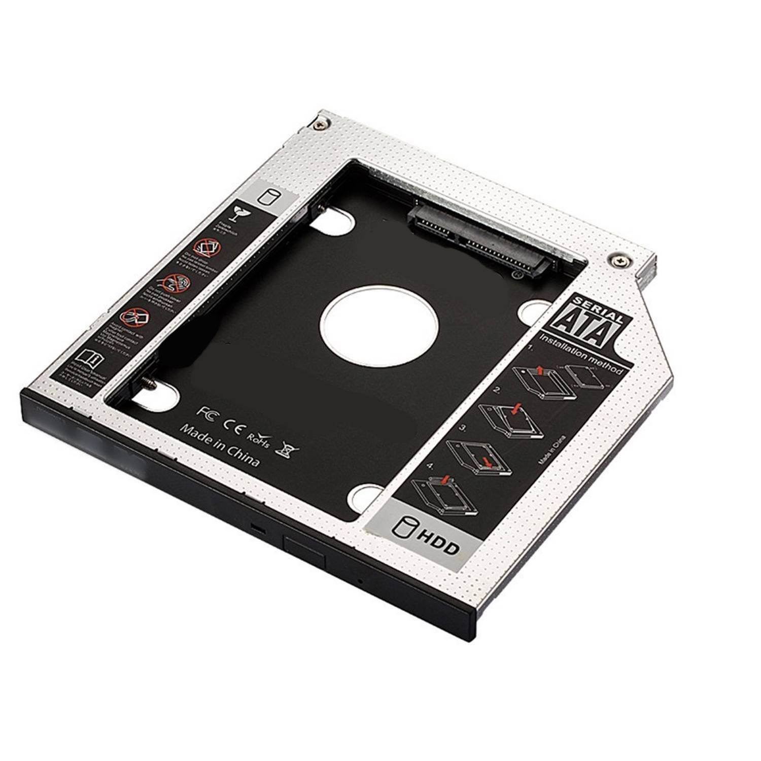 Adattatore HDD/SSD SATA III per drive CD/DVD/Blu-Ray altezza 9.5mm-0