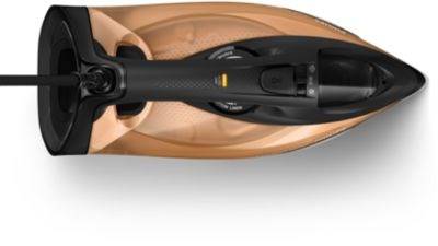 Philips 7000 series DST7040/80 ferro da stiro Ferro a vapore Piastra soletta SteamGlide Elite 2800 W Nero, Oro-3