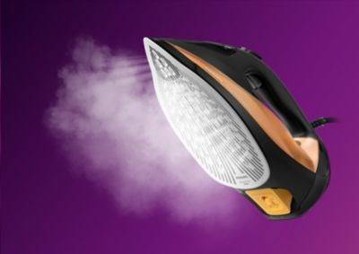 Philips 7000 series DST7040/80 ferro da stiro Ferro a vapore Piastra soletta SteamGlide Elite 2800 W Nero, Oro-4