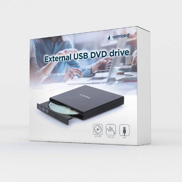 Gembird DVD-USB-04 Optisches Laufwerk DVD±RW Schwarz (DVD-USB-04)-2