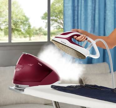 Tefal GV9220 ferro da stiro a caldaia 2600 W Durilium AirGlide Autoclean soleplate Borgogna, Bianco-4