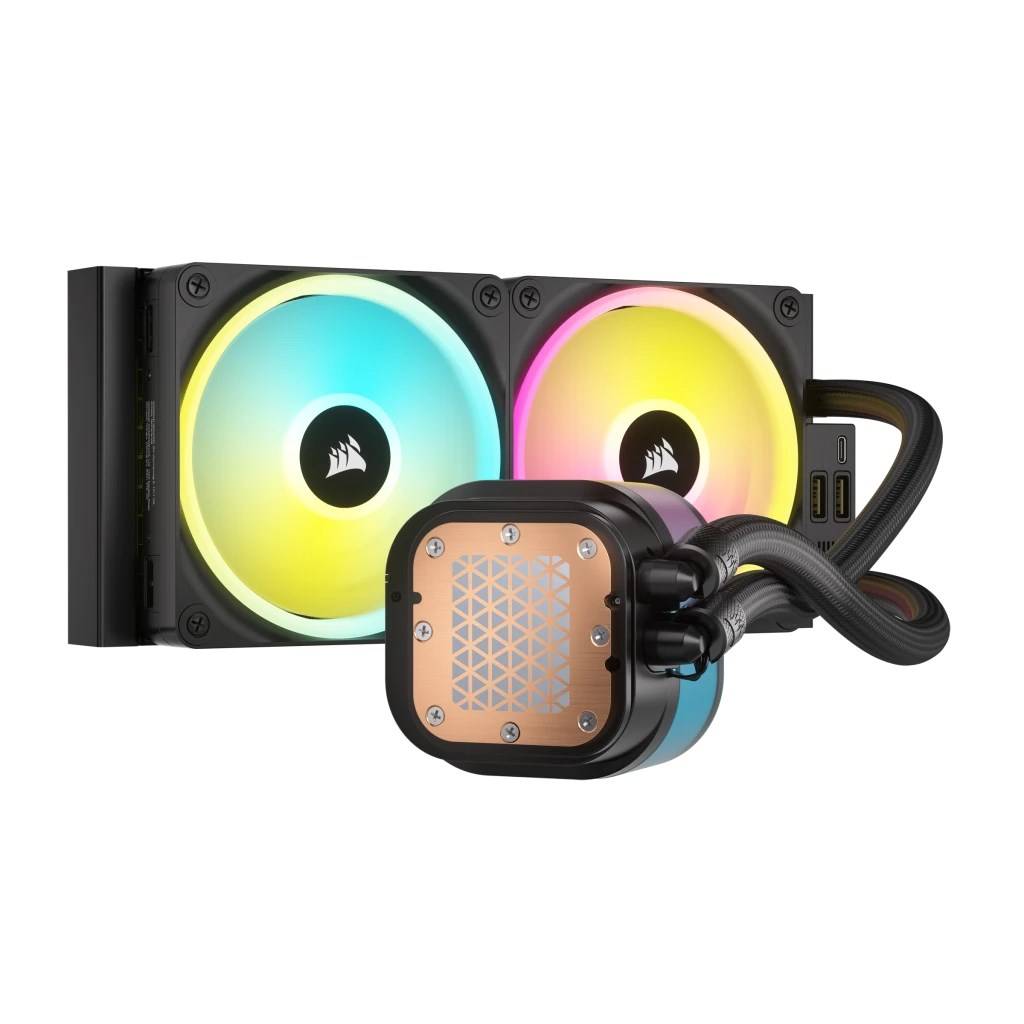 CORSAIR DISSIPATORE ICUE LINK H100I RGB AIO, 240MM RADIATOR, LIQUID CPU COOLER-12