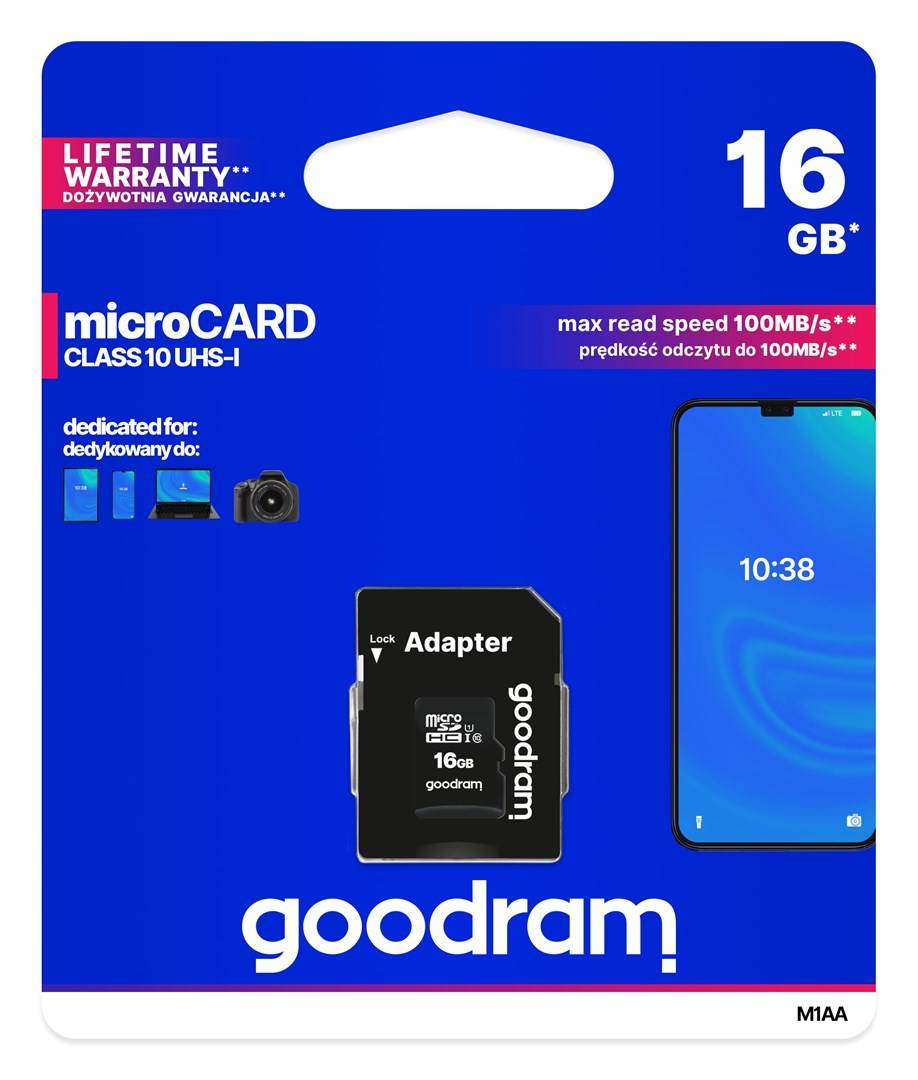 Goodram M1AA 16 GB MicroSDHC UHS-I Classe 10-2