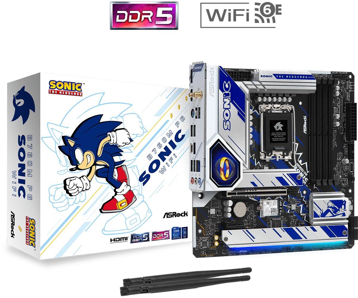 Asrock B760M PG SONIC WIFI scheda madre Intel B760 LGA 1700 micro ATX (Asrock B760M PG SONIC WIFI, Intel B760, 1700, Mic-5