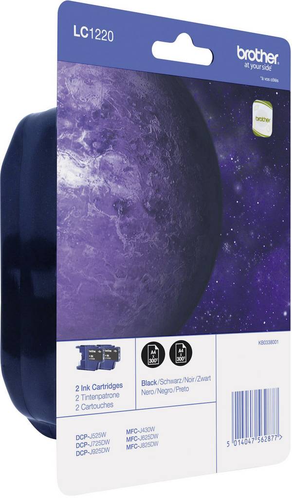 Brother Cartuccia LC-1220BK Originale Conf 2 pz Nero LC1220BKBP2DR