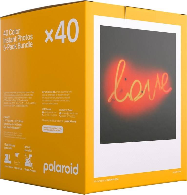 Polaroid 6010 pellicola per istantanee 40 pz 89 x 108 mm (Color film i-Typex40 film pack)-1