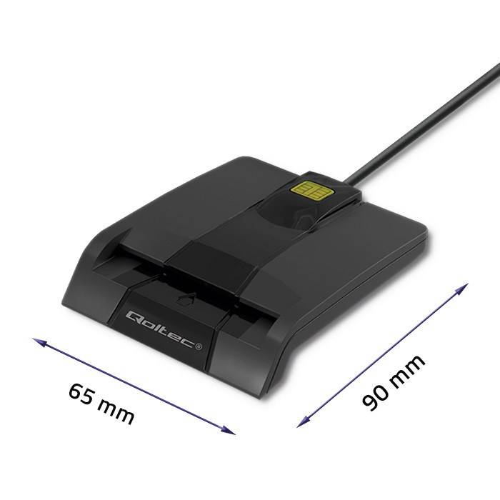 Qoltec SCR-0634 SMART chip card reader-1