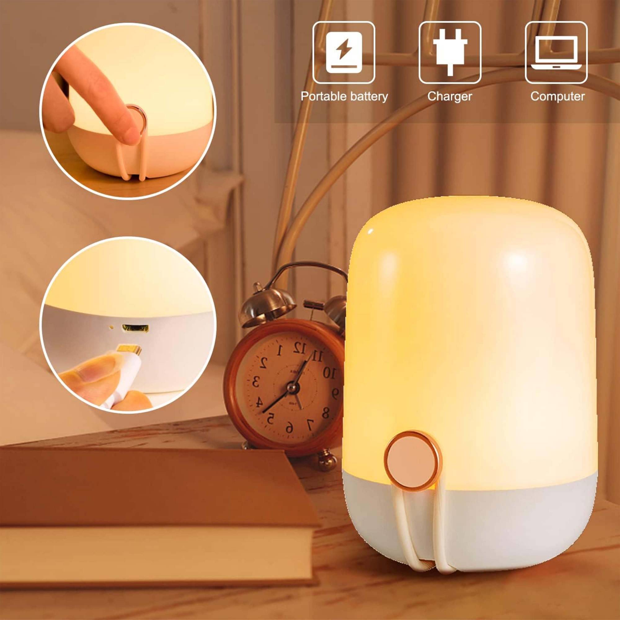 Luce Led Usb Rgb Night Light Luce Calda Camer Da Letto Sleep Laccio Gancio-3