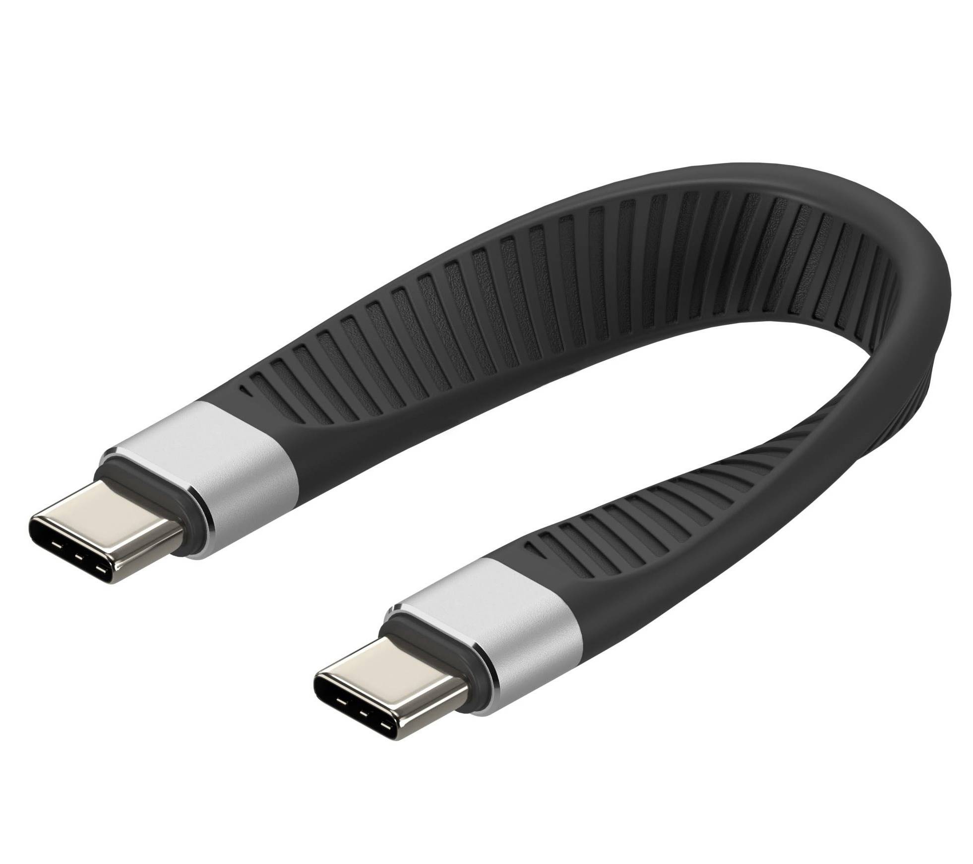 Cavo Corto Piatto USB-C™ Maschio a USB-C™ Maschio E-Mark Ricarica Rapida FPC 12.4 cm-2