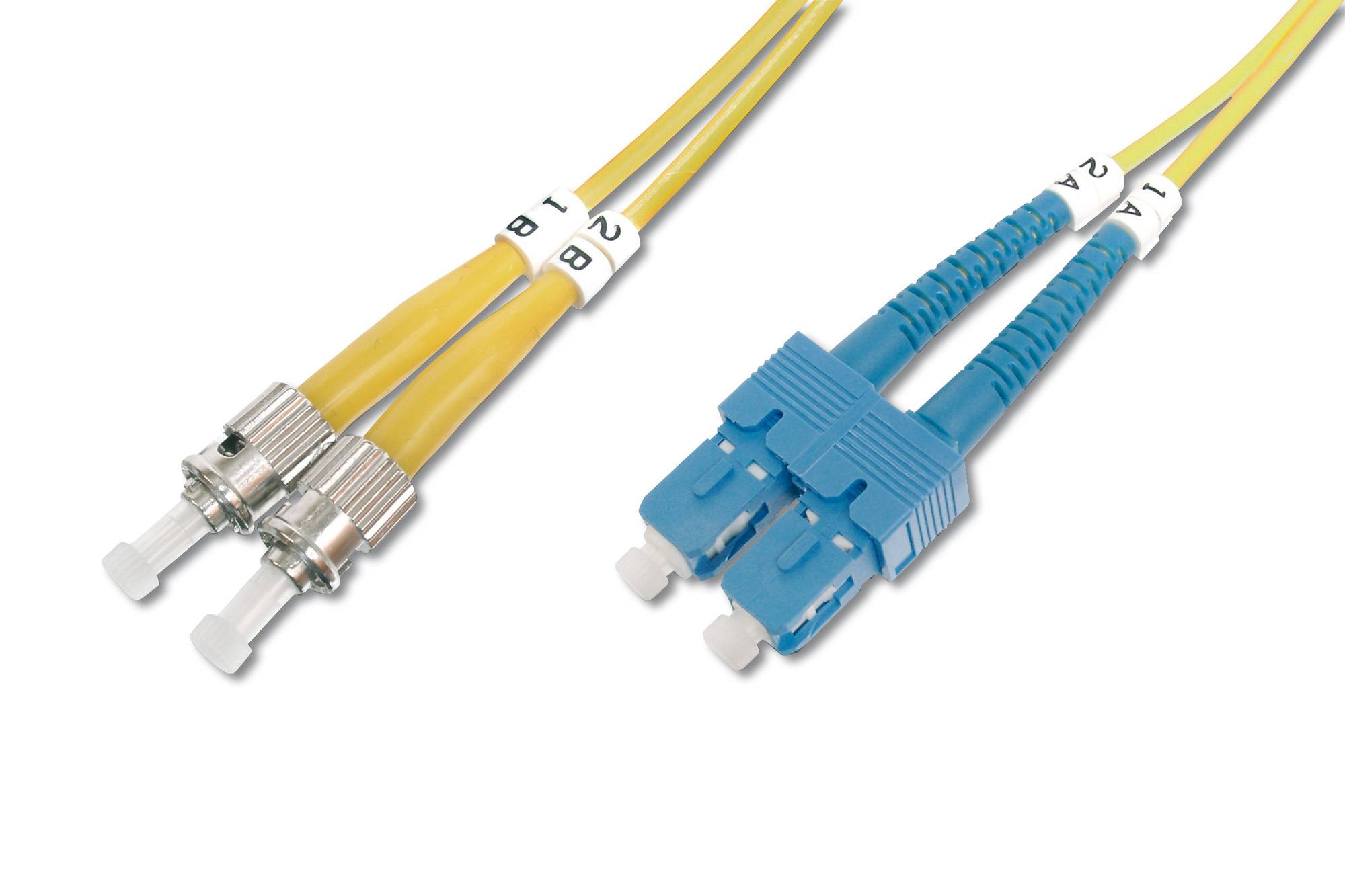 Digitus DK-2912-03 Fibra ottica Fibra ottica Cavo 3.00 m Giallo [1x Spina ST - 1x Spina SC] 9/125 µ Singlemode OS2-3