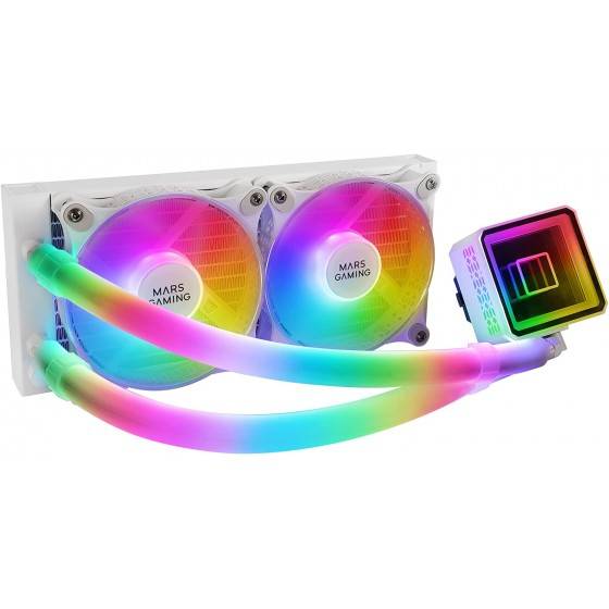 KIT WATERCOOLING AIO MARS GAMING ML-ULTRA RGB - 240MM (BLANC)-4