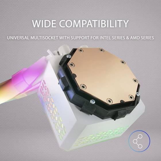 KIT WATERCOOLING AIO MARS GAMING ML-ULTRA RGB - 240MM (BLANC)-5