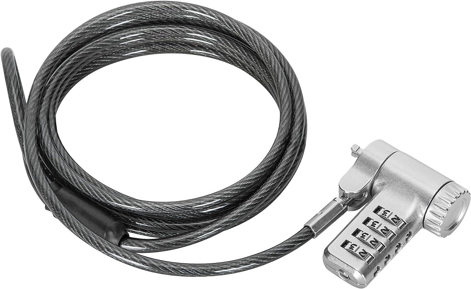 TECHLY Lucchetto con Sistema di Sicurezza Universale a Combinazione per Notebook Grigio 2 m-2
