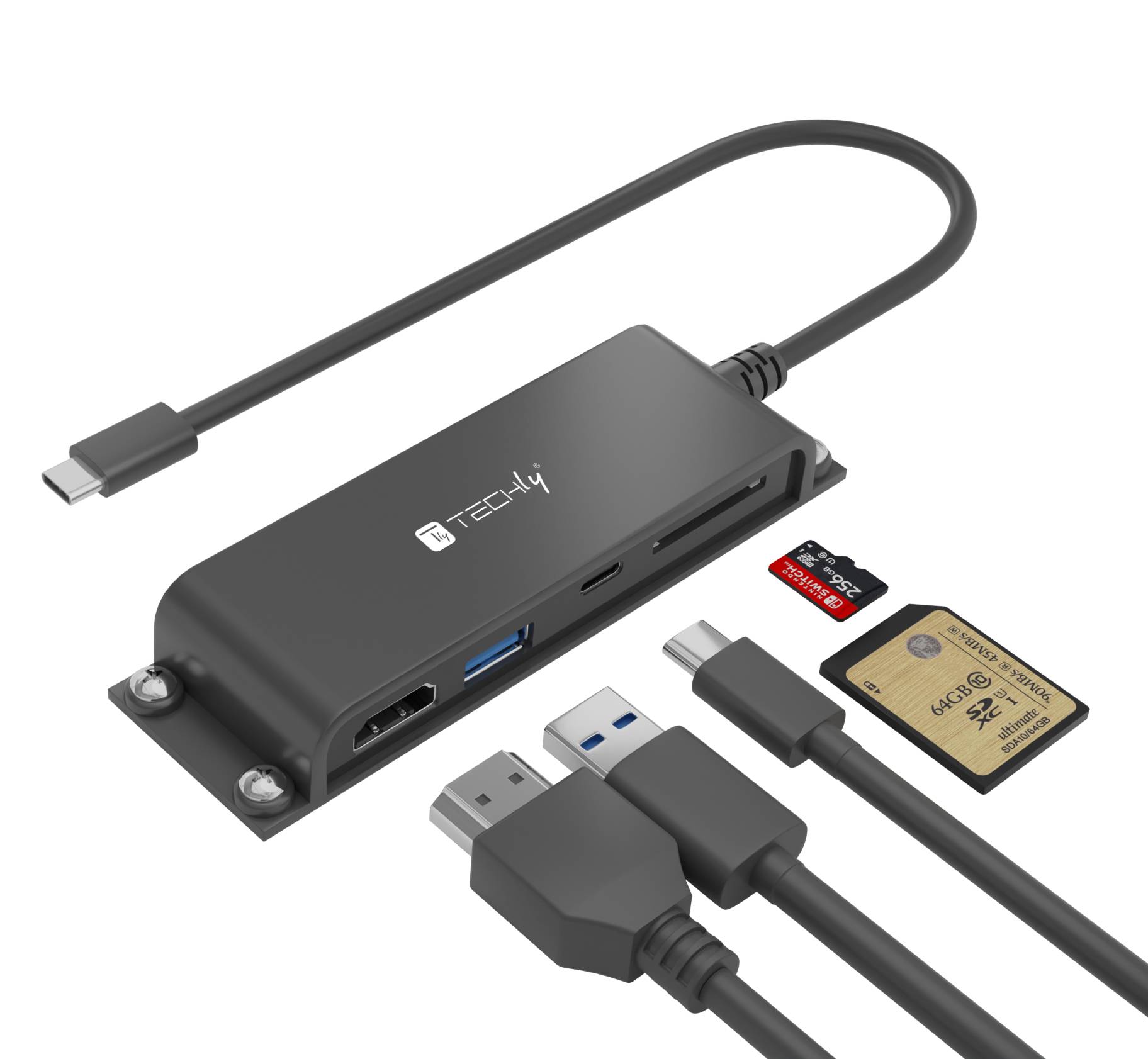 Docking Station 5 in 1 USB-C™ Hub HDMI con Lettore Micro SD/SD-2