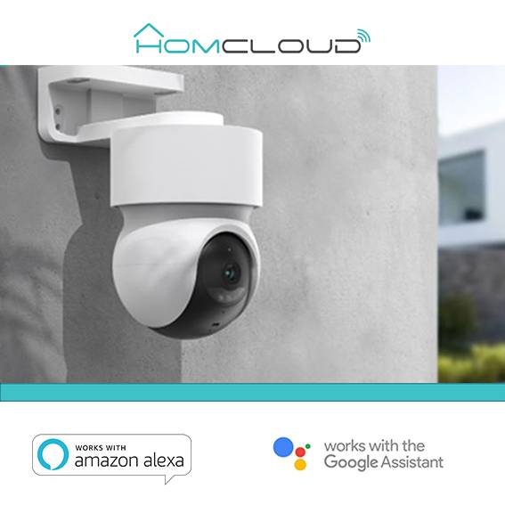 Homcloud Telecamera wi-fi Speed 16T OUTDOOR Pan&Tilt 360Â° 2K bianco-1