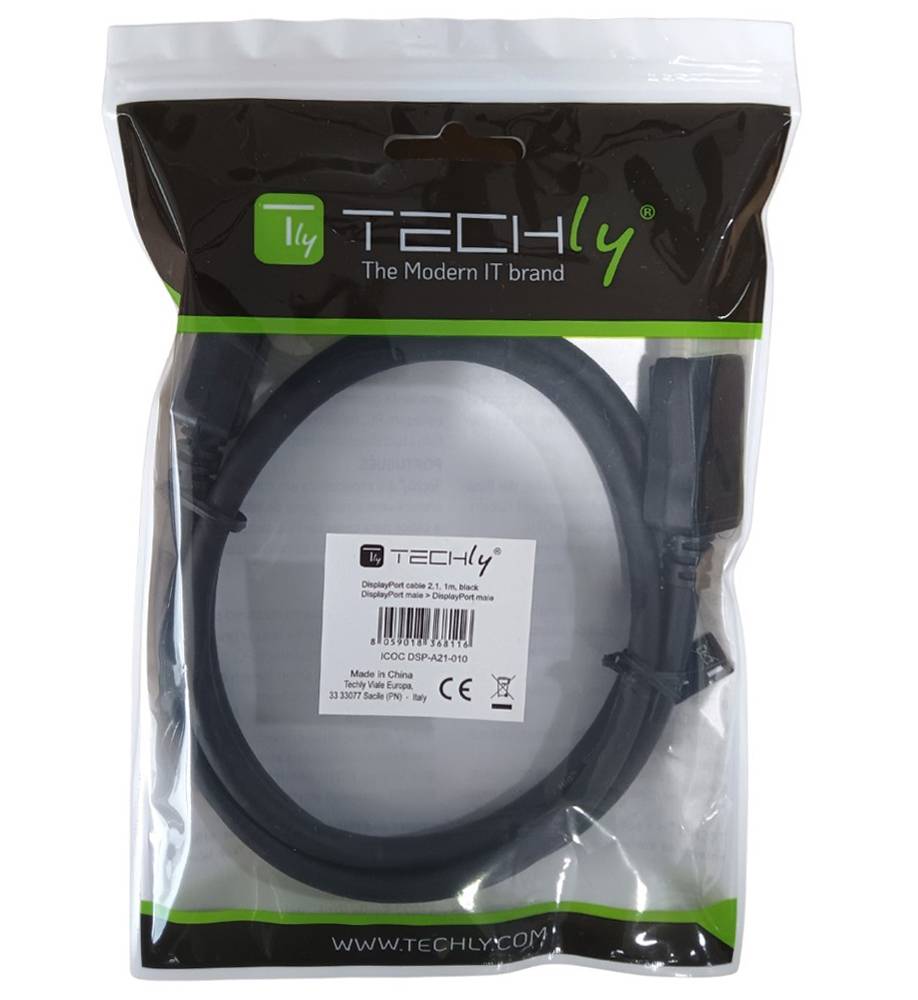 Cavo Audio/Video DisplayPort 2.1 M/M 10K 2m Nero-1