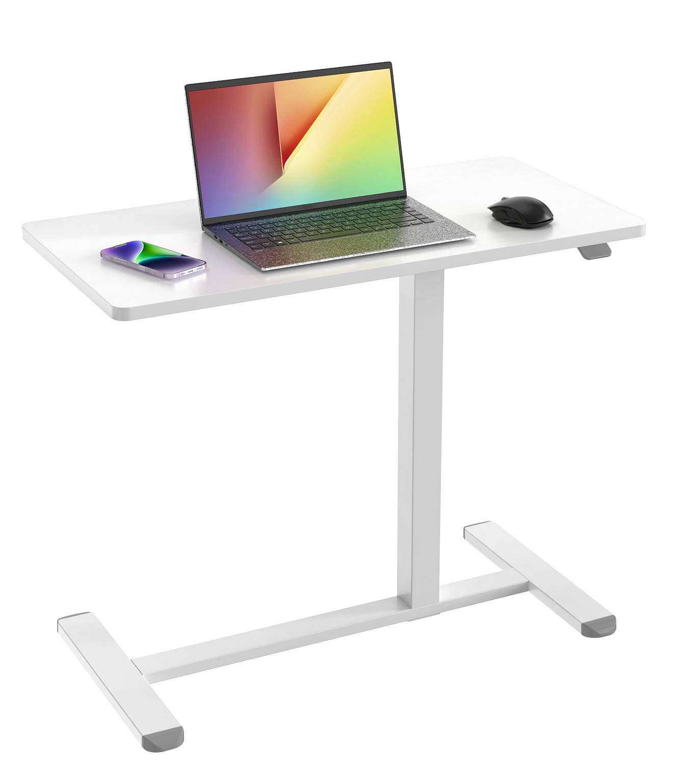 Sit-Stand Scrivania Compatta Postazione di Lavoro con Altezza Regolabile-4