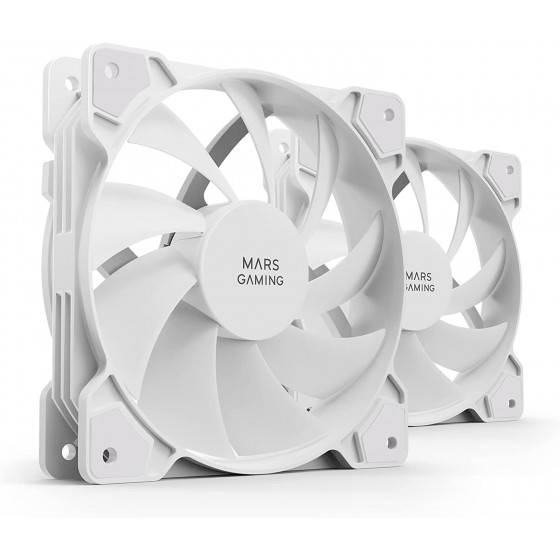 LOT DE 2 VENTILATEURS BOITIER MARS GAMING MF-PROX2 - 12CM (BLANC)-4