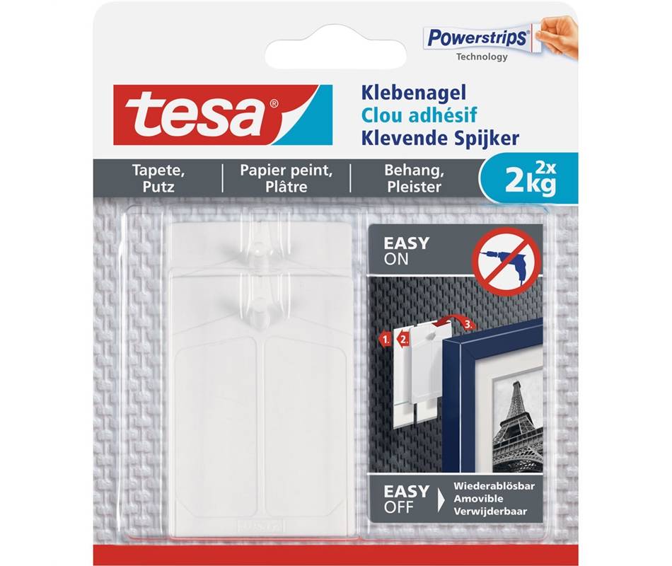 TESA 77776-00000 - Universal hook - Weiß - Klebestreifen - Putz - Innenraum - Sichtverpackung (77776-00000-00)-5