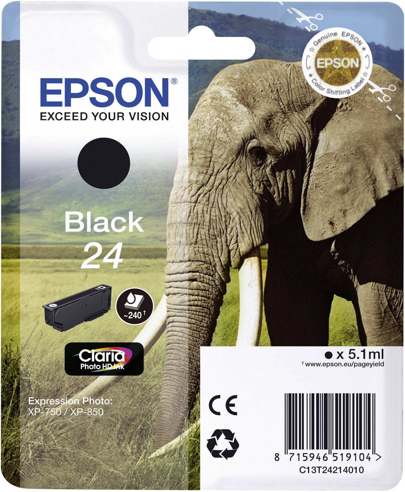 Epson Cartuccia 24 Originale Nero C 13 T 24214010-0