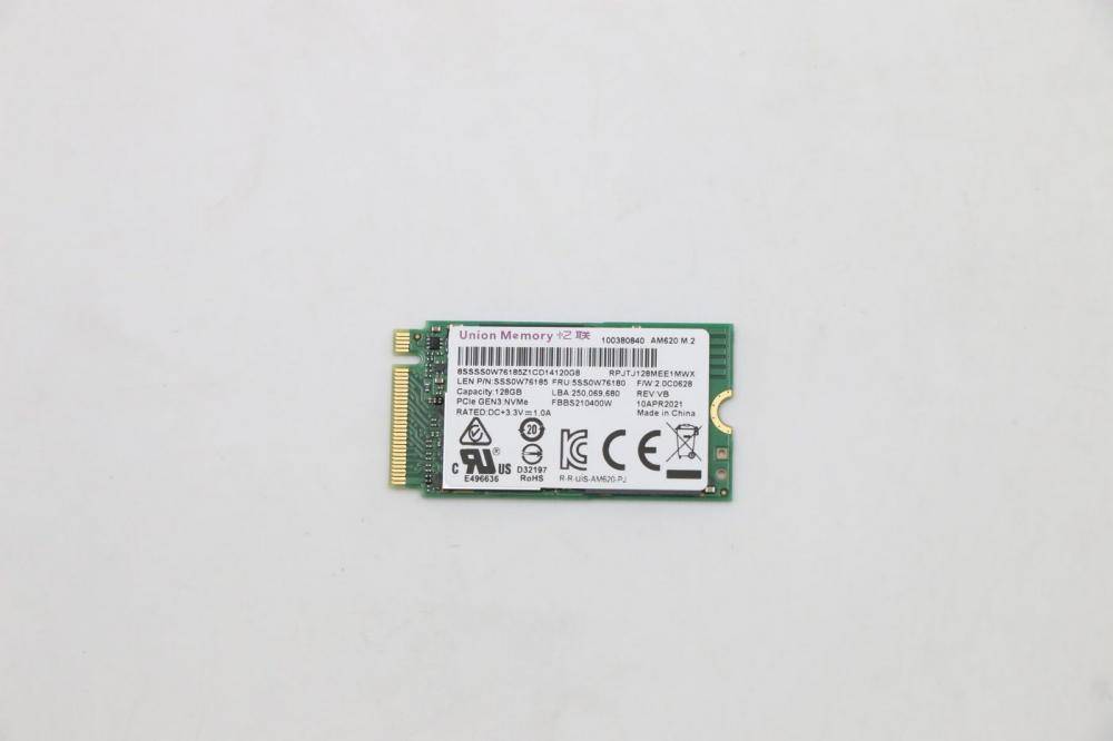 Lenovo 5SS0W76180 drives allo stato solido 128 GB U.2 PCI Express 3.0 NVMe (UMIS AM620 128G PCIe 2242 SSD - Warranty: 6M-1