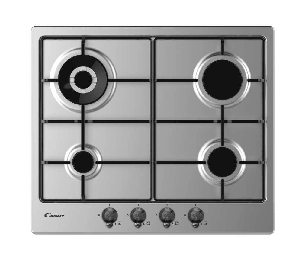 Candy Classic CHW6BR4WTX Acciaio inox Da incasso 59 cm Gas 4 Fornello(i)-0