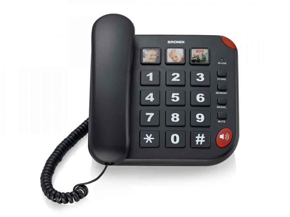 TELEFONO FISSO BRAVO 15 NERO-1
