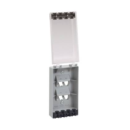SCATOLA DA ESTERNO IP56 TIPO 503 P SCATOLA DA ESTERNO IP56 TIPO 503 PER 4 MINI-COM GRIGIO COPERCHIO TRASPARENTE-0