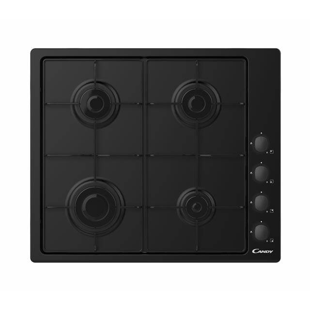 Candy Idea Piano Cottura CHW6LBB a Gas 4 Fuochi Gas Colore Nero-0