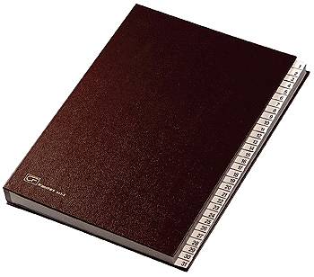 Fraschini Numerical Folder divisore Rosso Finta pelle 240 x 340 mm-0