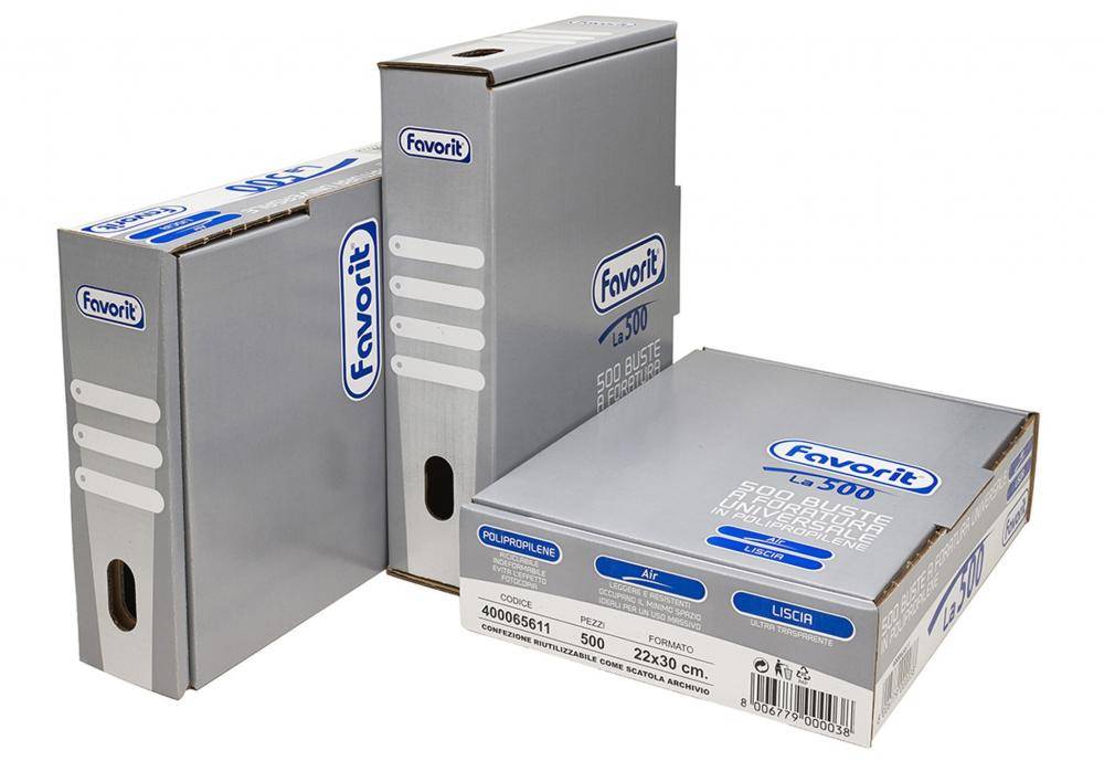 Favorit La500 foglio di protezione 210 x 297 mm (A4) Polipropilene (PP) 500 pz-0
