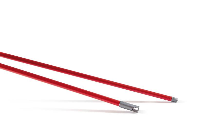 Manico in Metallo per Scopa da Interni Vital130 Perfetto - 130 cm - 0032 (Rosso)-1