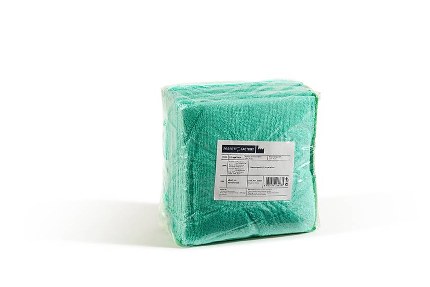 Panno in microfibra coll. ultrega - cm. 40x40 - conf. 10 pezzi - verde-1