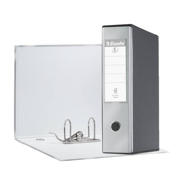 Registratore Eurofile G55 Esselte - Protocollo - Dorso 8 - 23x33 cm - 390755970 (Grigio Metallizzato)-1