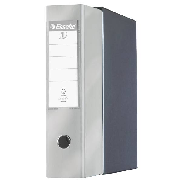 Registratore Eurofile G55 Esselte - Protocollo - Dorso 8 - 23x33 cm - 390755970 (Grigio Metallizzato)-2