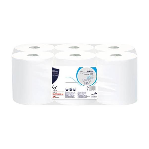 Bobina Asciugatutto DryTech Papernet - 2 Veli - Autocut - 407558 (Bianco Conf. 6)