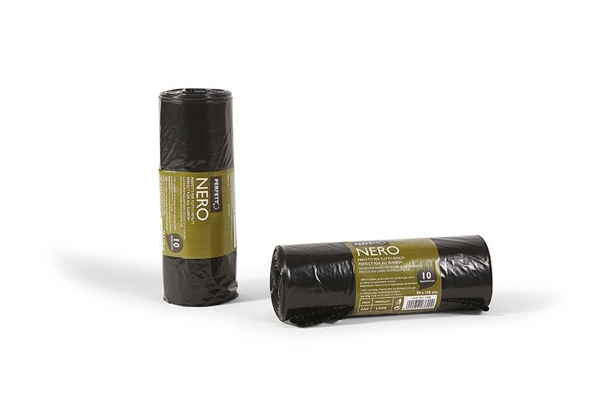Sacco Immondizia Perfetto - 70x110 cm - 110 Litri - 0360 (Nero Conf. 10)-1