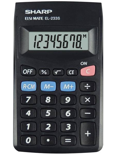Sharp EL-233S calcolatrice Tasca Calcolatrice di base Nero-0