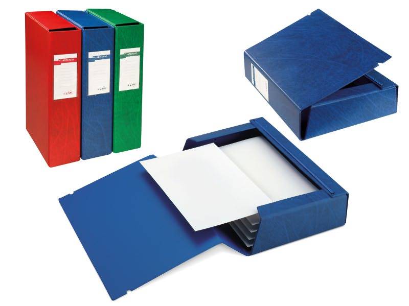 SEI Rota Archivio 3L 120 scatola per la conservazione di documenti Cartoncino, Cloruro di polivinile (PVC) Blu-0