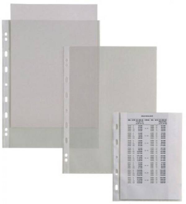 Busta a Perforazione Universale Atla 100 Sei Rota - 15x21 cm - Goffrata Medio Spessore - 661515 (Trasparente Conf. 25)