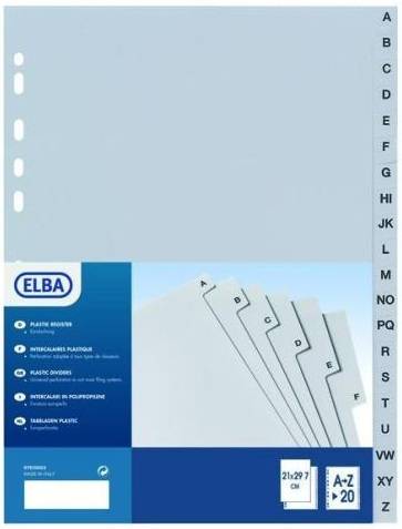 INTERC.ALFAB.20 A-Z TABULATI 22X30 Interc.Alfab.20 A-Z Tabulati 22x30 GR-0