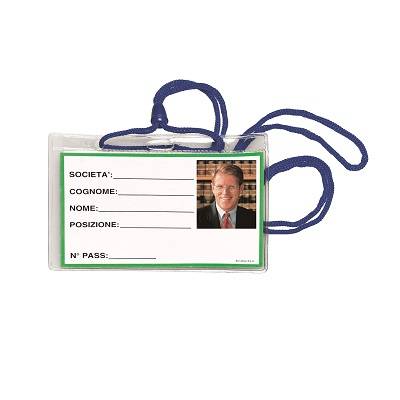 Lebez 31-100-BL-B badge e porta badge Supporto per badge 100 pz-0