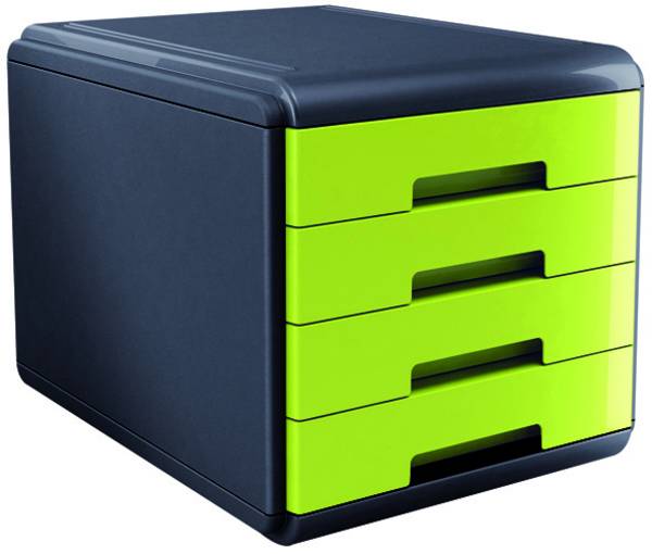 Cassettiera My Desk Arda - 29,5x38,5x28,2 cm - 4 Cassetti - 18P4PV (Verde)