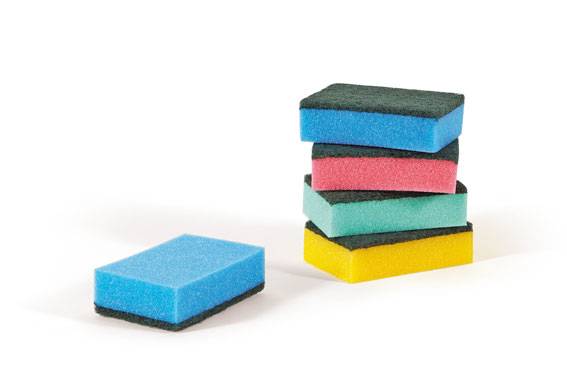 Spugna Nettina Milleusi Perfetto - 11x6,5x3 cm - Doppio Strato - 0246C (Assortiti Conf. 5)-1