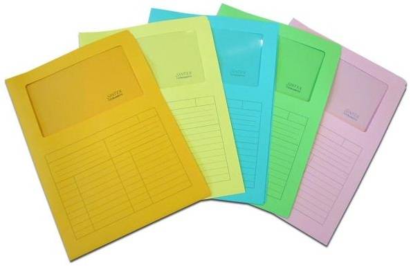 Cartellina in Cartoncino a L Sintex Blasetti - 22x31 cm - 115 g - con Finestra - 574 (Rosa Conf. 50)-2