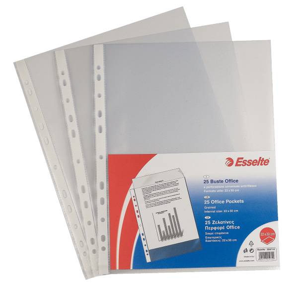 Busta ppl for. univ. Esselte Office 22x30 antiriflesso pz.50-2