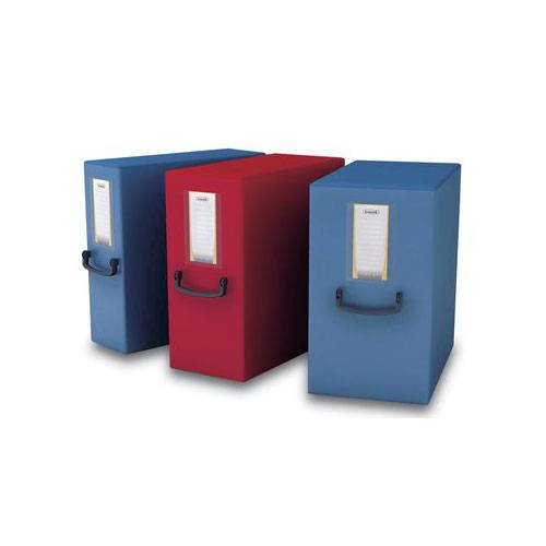 Scatola Progetto con Maniglia Pick Up Fellowes - Dorso 12 - 25x35 cm - 40270 (Blu Navy)-1